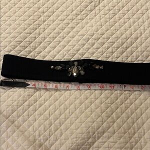 Black Jeweled Loft Women’s Stretch Belt -  snaps in the back. Stunning